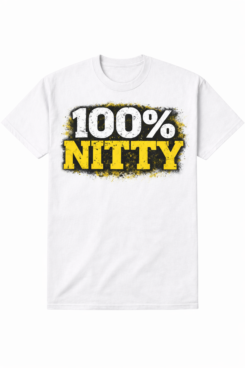 White 100 percent Nitty T-shirt